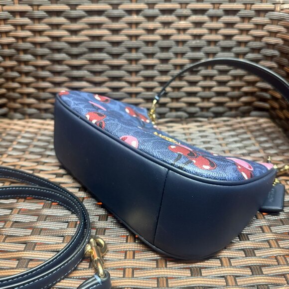 coach Teri Shoulder Bag In Signature Canvas With Cherry Print cy694 - Picture 3 of 7